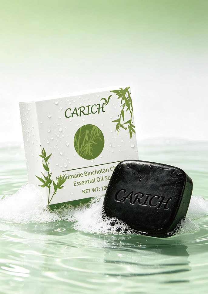 CARICH ხელნაკეთი საპონი ეთერზეთებითა და შავი ნახშირით (100 გ)