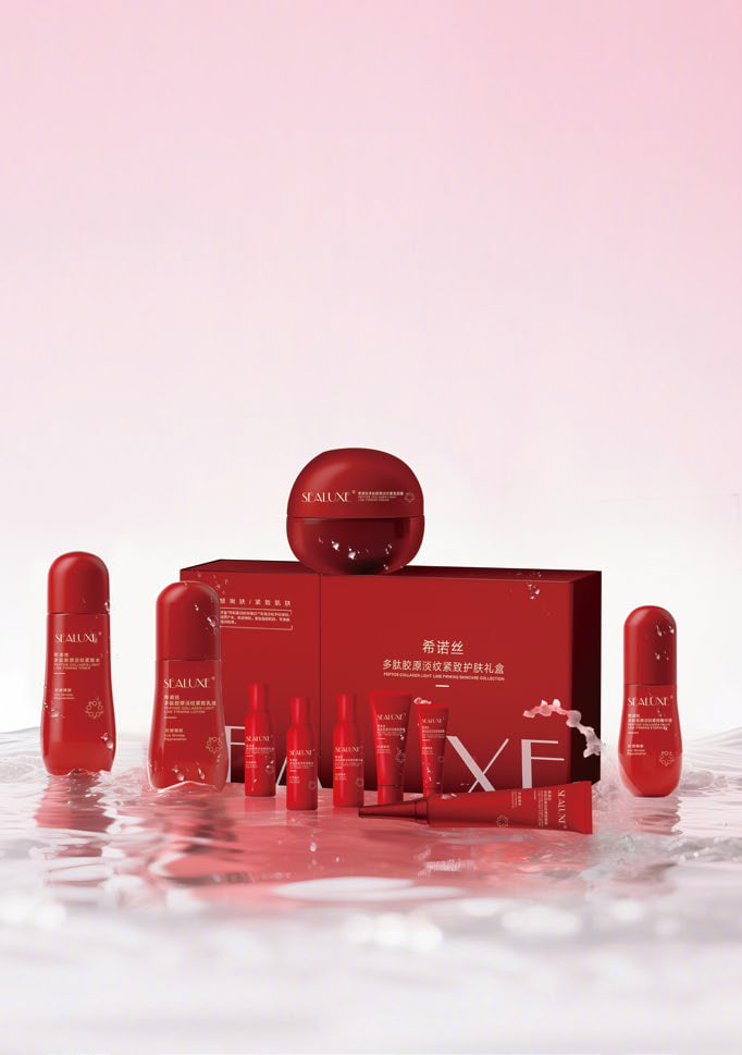 SEALUXE ANTI-AGING (წითელი / ბორდოსფერი) პოლიპეპტიდური კოლაგენი ნაოჭების საწინააღმდეგოდ (10 ც, 5 * 2)